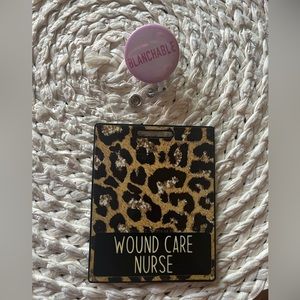 Wound care nurse badge buddy and reel bundle